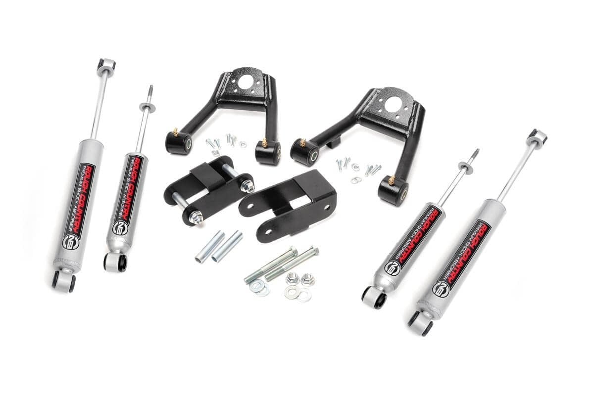 Nissan D21 Suspension Lift Kit - Rough Country - 1.5-2.5 Inch Lift + Nitrogen charged N3 shocks - '86-'94